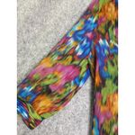 Cynthia Steffe Multicolor Abstract Print Blouse Sheer Tunic Top Women's M Photo 4