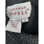 Adrianna Papell Sweater Womens Large Wool Blend Beaded Neck Hem Pullover Black Photo 4