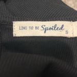 Live to be spoiled  black ribbed romper Photo 4