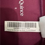 Quince  Wine Ribbed Tencel Lounge Boxer Shorts Size Small - 1pc NWOT Loungewear Photo 4
