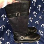 Nine West Casey black faux leather mid calf zip up boots Photo 0