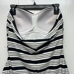 Catalina  Striped One Piece Bathing Suit Women's Size XL Strapless Ruched Sides Photo 5