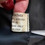 VTG Italian Leather Strapless Studded Cocktail Dress Black Asym Hem 42 80s Glam Size 6 Photo 14