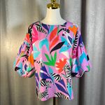 Oliphant tropicana puff sleeve Blouse sizeM. ordrA1 Pink Size M Photo 6