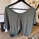 Vimmia NWT Oversized Boatneck Short Sleeve Top Olive Green Women’s OneSize Photo 0