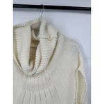 Wool Alpaca Blend Poncho Sweater O/S Ivory Cowl Neck Granolagirl Minimalist Size undefined Photo 3