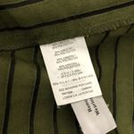 J.Crew Womens Shadow Stripe Top Tunic Sheer Hi Low Hem Olive Green Size 4 Photo 3