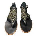 Vince Camuto  Sitara Thong Black and Gold Women's Sandals size Photo 1
