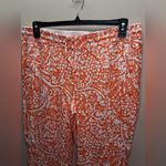 Ann Taylor NWT  Orange and White Paisley Trousers SZ-10 Photo 7