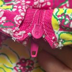 Lilly Pulitzer  Floral Print Skirt Bright Pink Yellow White Cotton Size 14‎ Photo 3
