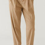 COS  tan pleated cuffed tapered trousers Photo 0