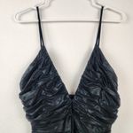 Retrofête Retrofete Mini Black Ruched Dress Sleeveless V Neck Size XS? Sample Photo 1