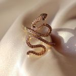 Boutique Adjustable Diamond Snake Ring Photo 0