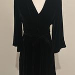 Eileen Fisher NWT Petite Washable Black Velvet Wrap Dress Sz MP Photo 4