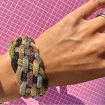 Nadri Matte Brass Cuban Elegant Multicolor metal Braided Bracelet 7” New in 🎁 Silver Photo 0