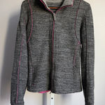 Frauenschuh 100% wool Zip Jacket outdoors Warm Up Pink Trim Gray sz XS Photo 0