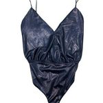 ZARA  Blue Bodysuit with Glossy Finish Photo 0