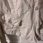 CAbi  Jacket Blazer Linen light coat Ruffle asymetrical crop M Photo 3
