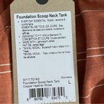 prAna Tank Top Foundation Scoop Neck Pocket Stretch Modal Striped Rust White Photo 9