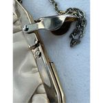 Vintage Off White Genuine Leather Crossbody Shoulder Bag Chain Strap Envelope Cl Photo 6