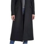 Avec Les Filles  Wool Overcoat Peak Lapel Collar Pockets Maxi Pleated Gray XS Photo 0