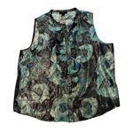 J.Crew NWT, Ruffle-front Top in Floral Jacquard, Sz L Photo 11
