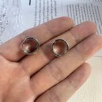 15mm Small Hoop Earrings for Men Women Streetwear Hip Hop Unisex Earrings Silver Photo 3