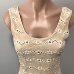 Body Central  Bodycon Floral Cream Tan Dress Small Photo 1