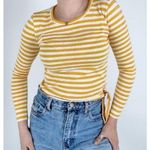 J.Crew NWT Mercantile Yellow Stripe Long-sleeve Tee Top XXS Photo 1