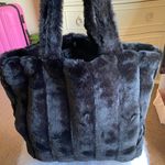 Victoria's Secret Plush Black Tote Bag Photo 3
