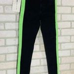 Rag and Bone NWT Mazie Black Lime Tuxedo Stripe Skinny Jeans Size 24 Photo 3