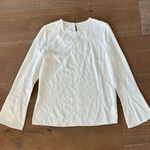 Akris Punto  trumpet sleeve white long sleeve blouse Photo 0