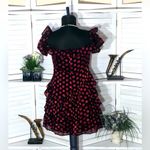 Lovers + Friends Blythe Mini Dress Black Red Polka Dot Medium Photo 2
