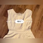 Vintage 1950s 1960s Dress / Ivory Cotton Velvet Sleeveless Dress White Size M Photo 9