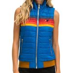 Aviator Nation 5 STRIPE VEST - SNORKEL BLUE unisex NWT Photo 3