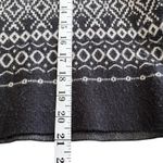 Joie  Gray Black Mock Turtleneck Fair Isle Geometric Knit Pullover Sweater Sz XL Photo 6