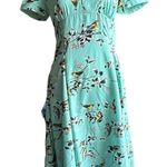 Hell Bunny Vixen Teal Floral Dress Blue Photo 0