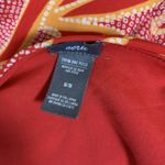 Aerie  Cutout One Piece Swimsuit Red Orange Tropical Print M Halter Retro Photo 4