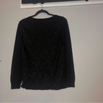 St. John  Sweater Black Lace Crochet Back High Low Size P Small Long Sleeve Photo 3