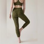 Athleta  Mid-Rise Transcend 7/8 Tight Legging Capri in Green Animal Print, M Photo 4