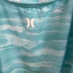 Hurley Swimsuit Womens Sz L Blue One Piece Front Zip Ocean Wave NWOT Photo 4