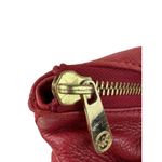 Michael Kors * Red Leather Shoulder Bag Purse Pebbled Leather Quiet Luxury Photo 7
