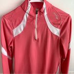 Saucony  Pink & White Waffle Weave Quarter Zip Jacket Photo 6