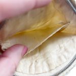 Vintage Hand Beaded Art Deco Clutch Wristlet Half Moon Shell Shape Ivory Bell Photo 6