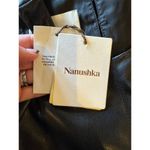 Nanushka Dress Women Large Black Faux Leather Layan Mini NWT Whimsigoth Goth Photo 10
