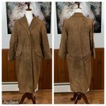 Nice Vintage 90s Stuart’s Tan Suede Trench Coat! Size M Photo 1