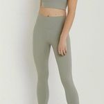 Varley Whitley High Rise Jersey Leggings in Sage Green Shadow Gray Size XL Photo 16