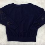 Lou & grey  navy sweatshirt floral sequin‎ motif Photo 4
