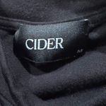 Cider  Solid High Neck Sleeveless Ruched Tank Top Black Women’s Medium Photo 3