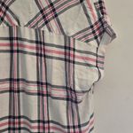 Como vintage  White and Blue Plaid Button-Down Shirt Photo 6